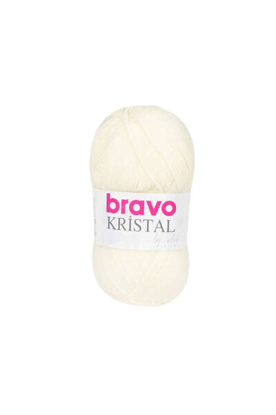 Bravo Crystal 5 Pieces 100 Grams 5 Yumak (Color Code: 180) Ecru 100% Acrylic