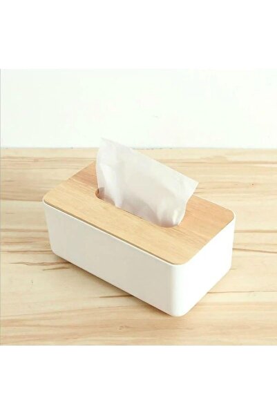 ARVALE Decorative Napkin Holder with Wooden Lid |   Modern and Stylish Desktop Tissue Box