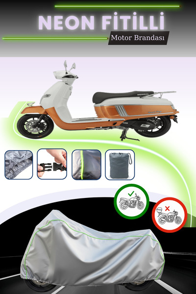 Cemku Cool قماش دراجة نارية رمادي اللون متوافق مع نيون فيتيل مونديال 125 رود بوي