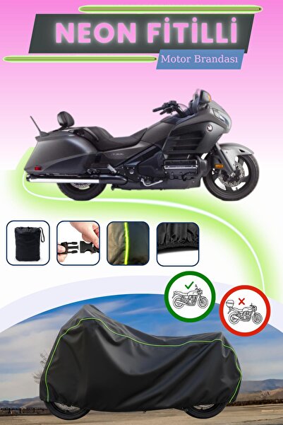 Cemku Cool غطاء محرك متوافق مع هوندا جولدوينج F6B من نوع Black Lock Neon Cord