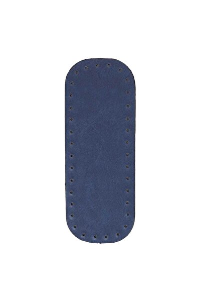 Ritzz قاعدة حقيبة مستطيلة من الجلد الصناعي الفاخر مقاس 20x7 سم (بدون مسامير) - أزرق داكن