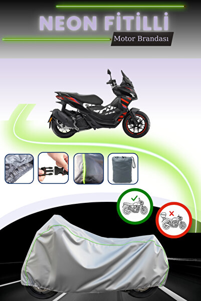 Cemku Cool قماش رمادي اللون متوافق مع نيون فيتيل أبريليا إس آر جي تي 200 متوافق مع الدراجات النارية