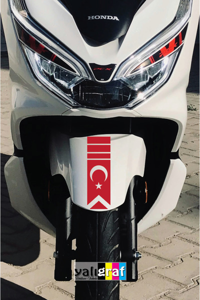 Yalıgraf Reklam Tabela ملصق شريط واقي الطين الأمامي للدراجة النارية على شكل ا...