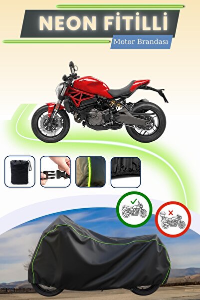 Cemku Cool غطاء محرك متوافق مع دراجة دوكاتي مونستر 821 من نوع نيون فيتيل متوا...