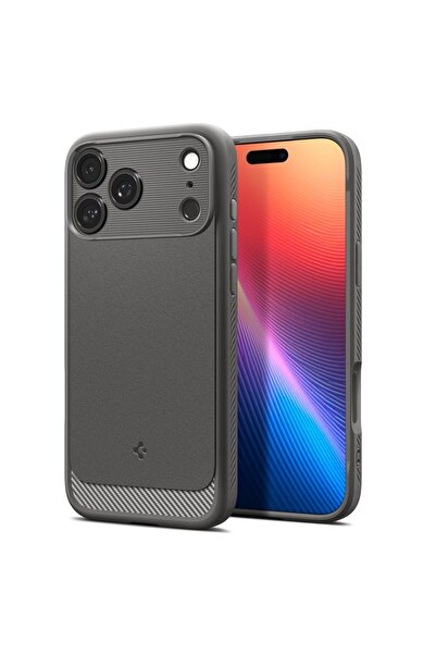 Spigen iPhone 17 Pro Max MagSafe Kılıf Rugged Armor MagFit Gray Kapak - ACS09887