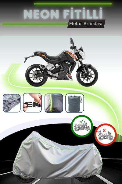 Cemku Cool قماش دراجة نارية رمادي اللون متوافق مع نظام KTM 200 Duke ABS