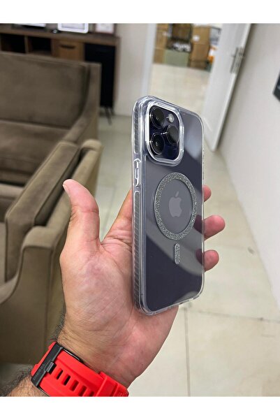 Tiger iphone 11 uyumlu Simli Magsafe'li Kaliteli Premium Kadın Telefon Kılıf