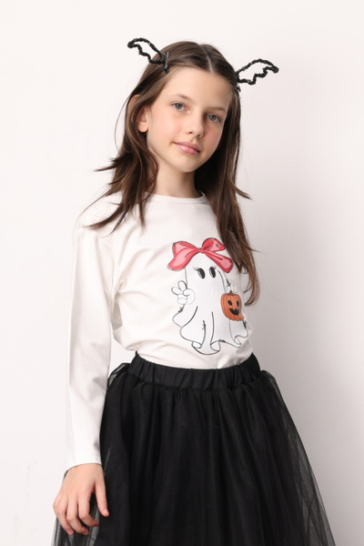 Le Mabelle Halloween Girl's Clip Buckle Set with Black Wing Figure