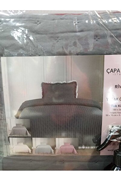 Çapa Home Tek Kişilik Premium Kalite 4 Mevsim Volanlı Yastık Kılıflı Oda Koku Hediyeli Yatak Örtüsü Battaniye