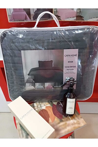 Çapa Home Tek Kişilik Premium Kalite 4 Mevsim Volanlı Yastık Kılıflı Oda Koku Hediyeli Yatak Örtüsü Battaniye