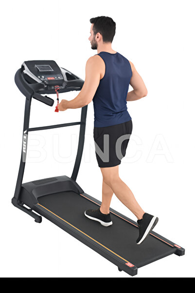 BUNCA Electric treadmill with waist massage and 1.5 HP motor, running area 40*110 cm, 3 incline levels, load capacity 90 kg, 6069A