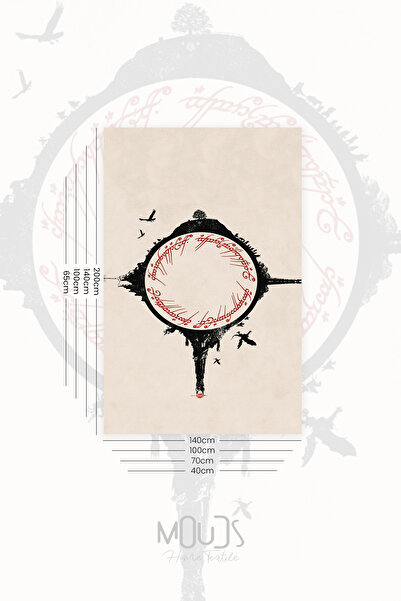 Moud's Lord of the Rings Ring Vector Pattern Wall Covering Wall Tapestry Suede Textured Fabric