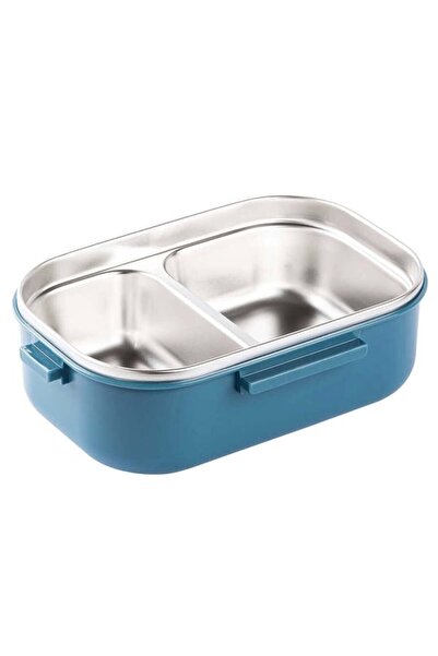Limmy Stainless Steel Storage Container with Compartments Leak-Proof Lunch Box 0.85 Lt. Green/Yellow