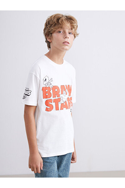 LC Waikiki Tricou pentru băieți cu imprimeu Brawl Stars, cu gâtul rotund, LCW...