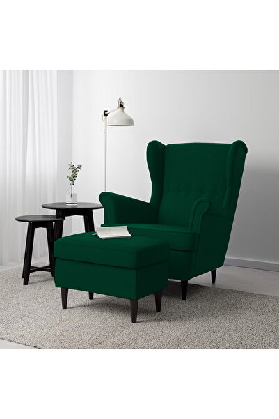 Lazy Vibes 2 Pieces Chair king Linen with Two Wings And FootStool