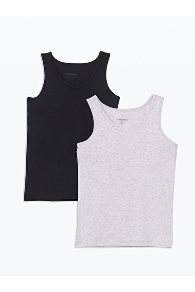 LC Waikiki Black Crew Neck Boys' Undershirt 2-Pack