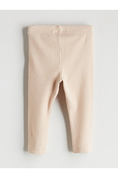 LC Waikiki Beige Elastic Waist Baby Boy Leggings