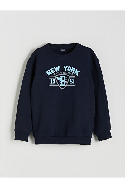 LC Waikiki Crew Neck New York Printed Boys' Sweatshirt