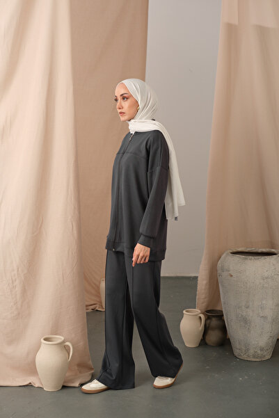 LOCCO Women's Çıma Detail Two-Piece Suit Anthracite