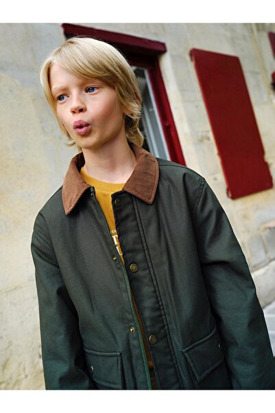 LC Waikiki Момчешко палто с кадифена яка и шнур