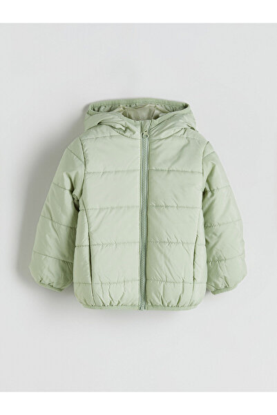 LC Waikiki Lcw Kids Green Hooded Girl's Inflatable Coat with Nevavm Difference