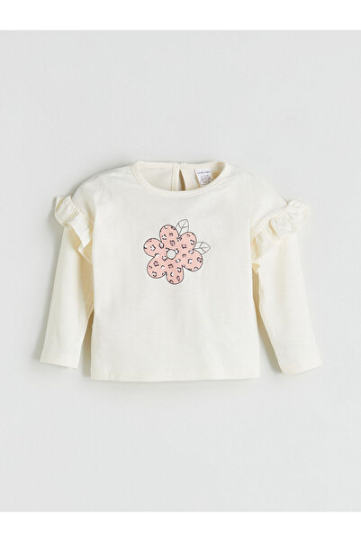 LC Waikiki New Season Crew Neck Floral Pattern Baby Girl Blouse and Leggings 2-Piece Set