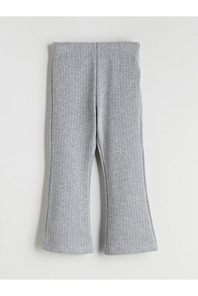 LC Waikiki Gray Elastic Waist Spanish Leg Girl's Leggings