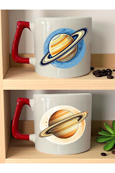 lili hediyelik كوب ساتورن فيزيال مكون من قطعتين - هدية عيد ميلاد للحبيب، هدية...