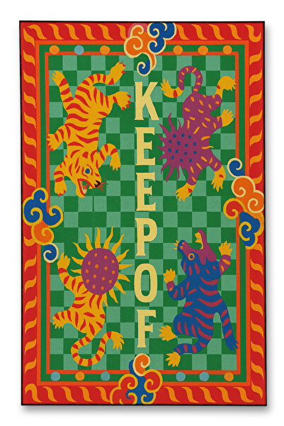 Rugs Modern Halı MOSSO Keep Off Yazılı Temalı Desen Dekoratif Halı mosso658