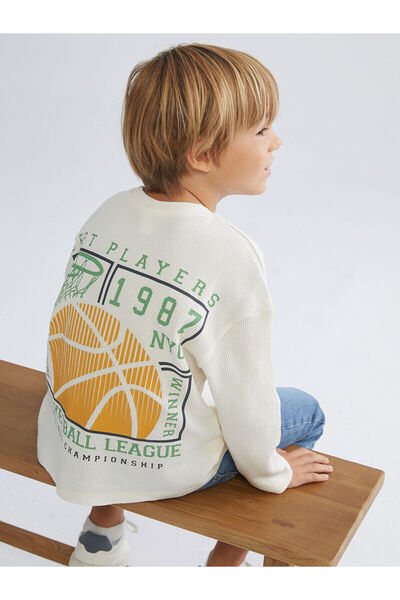 LC Waikiki Παιδικό μπλουζάκι LCW με στάμπα με λαιμόκοψη για αγόρια (W5)