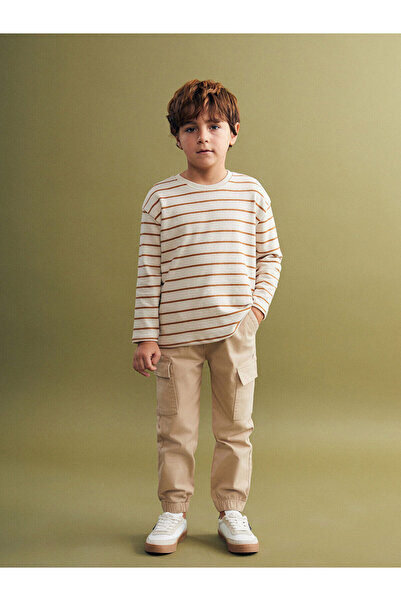 LC Waikiki Pantaloni de jogger cargo pentru băieți cu talie elastică