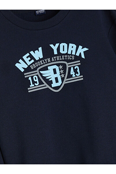 LC Waikiki Crew Neck New York Printed Boys' Sweatshirt