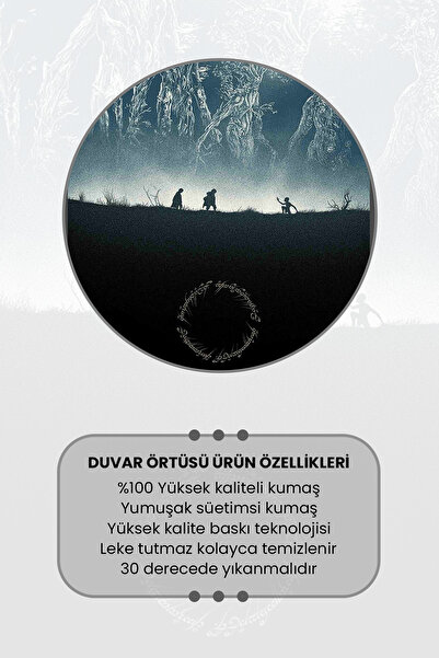 Moud's Lord of the Rings Isengard Tower Pattern Wall Covering Wall Tapestry Tapestry Suede Textured Fabric