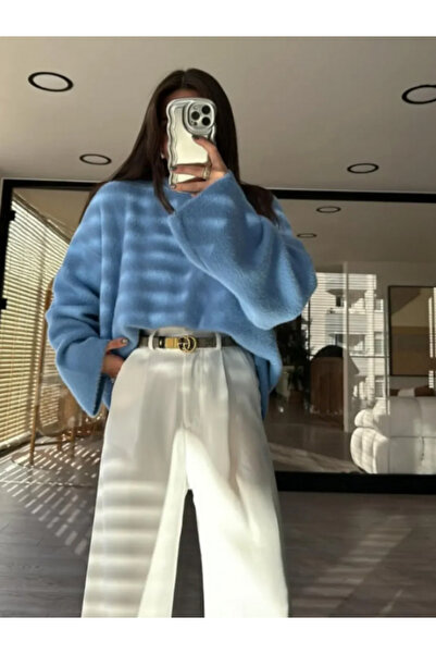 Elysira Pulover pentru femei cu mâneci tub și barbă Yumoş