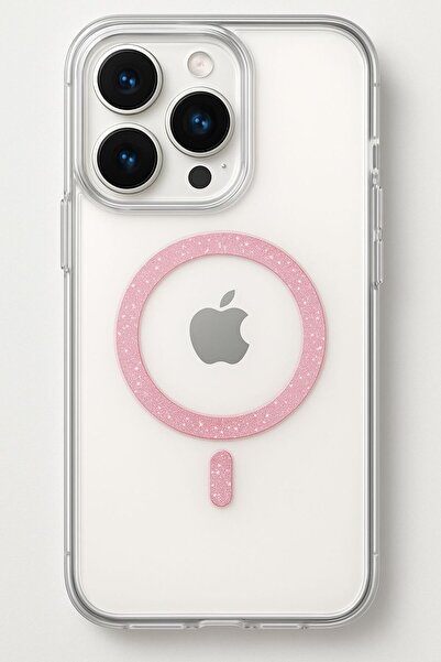 Tiger iphone 15 uyumlu Simli Magsafe'li Kaliteli Premium Kadın Telefon Kılıf