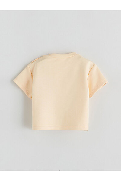 LC Waikiki Orange Baby Girl T-Shirt and Pants 2-Piece Set