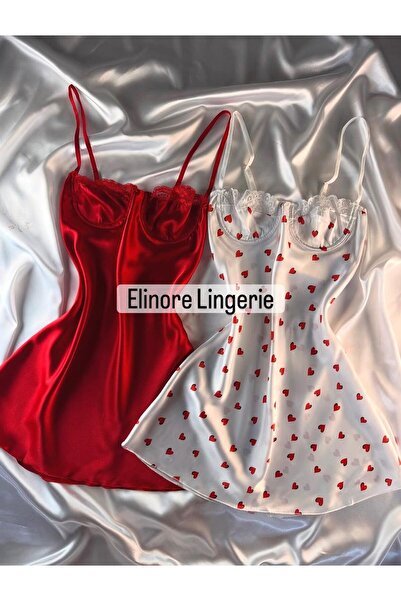 Elinore Lingerie SATEN GECELİK SET 2'Lİ