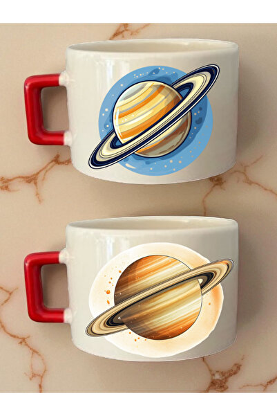 lili hediyelik فنجان قهوة مكون من قطعتين بتصميم زحل - أفكار هدايا، منتج صندوق...