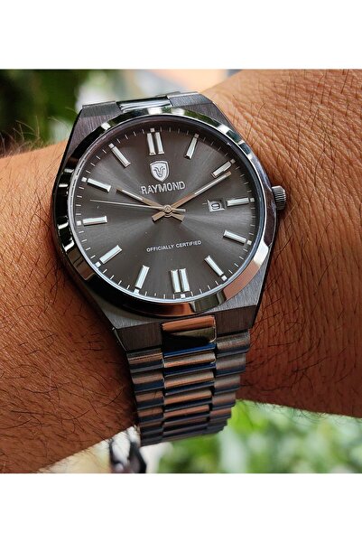 Raymond Titanium Color Steel Men's Wristwatch
