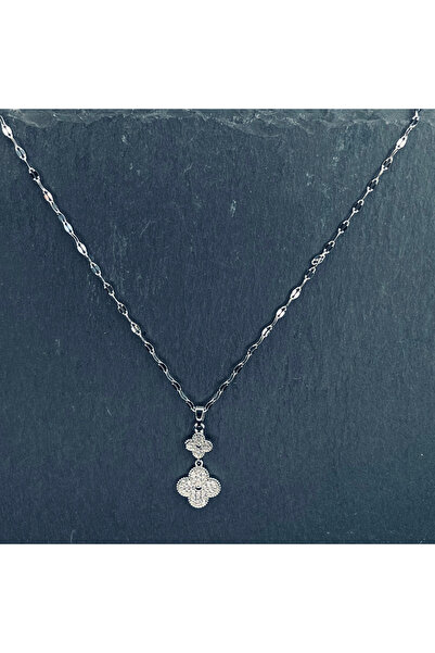 ElectraStore Colier Silver Double Flower