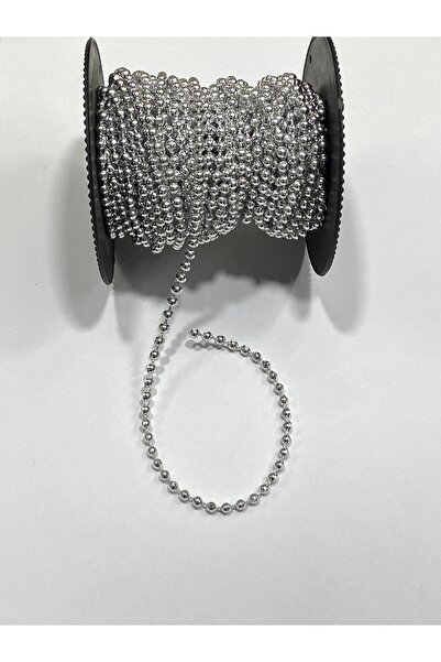 karantuhafiye شريط لؤلؤ 3 مم / لؤلؤ للزينة / 6 أمتار فضي