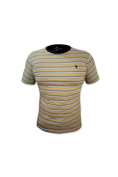 Uspa USPA T-shirt, striped for men, 100% cotton, small logo