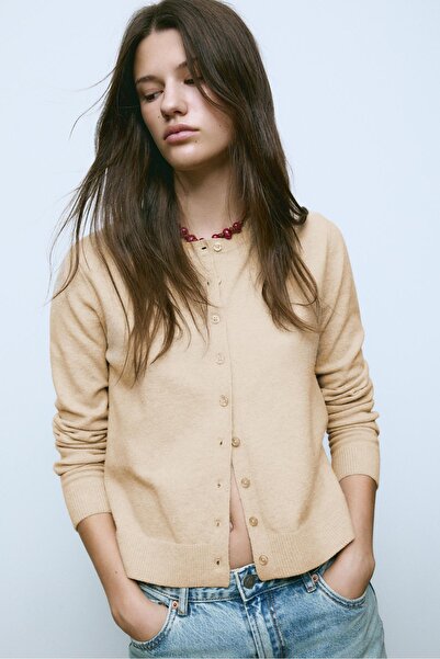 Stradivarius Soft-touch knit cardigan with buttons