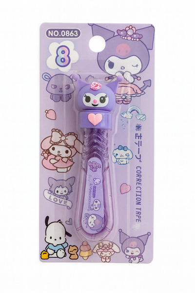 facnspt Sanrio Kuromi Düzeltme Bandı – Mor Kapaklı, Sevimli Tasarım, Orijinal...