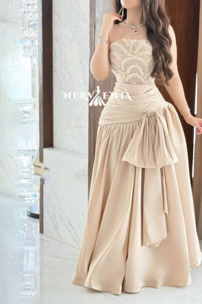 narvenia Nada Gold Double Cloche Dress