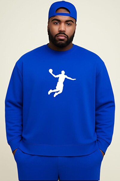 DM DOLCE MORE Hanorac unisex de mărime mare, cu 3 fire, din bumbac pieptănat,...