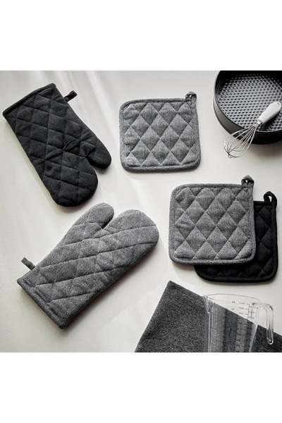 Generic Charcoal Chambray Pot Holder - Set of 2