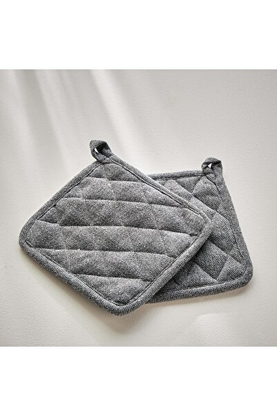 Generic Charcoal Chambray Pot Holder - Set of 2