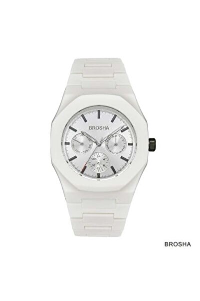 Brosha Men's Carbon Watch (White)