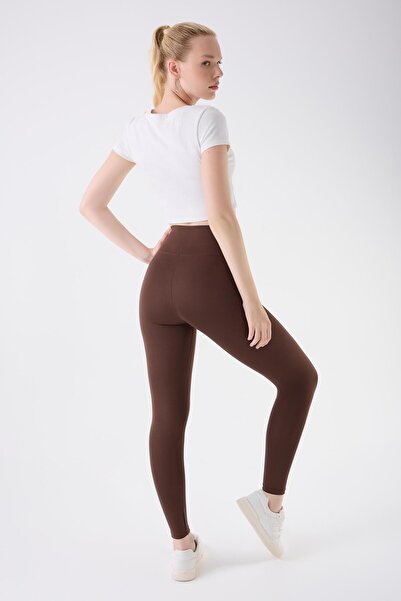 İmaj 490 Brown Color Normal Waist Leggings with Recovery and Extra Stretch Effect